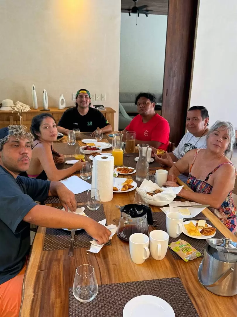 Una de las postales familiares que comparti� Mar�a