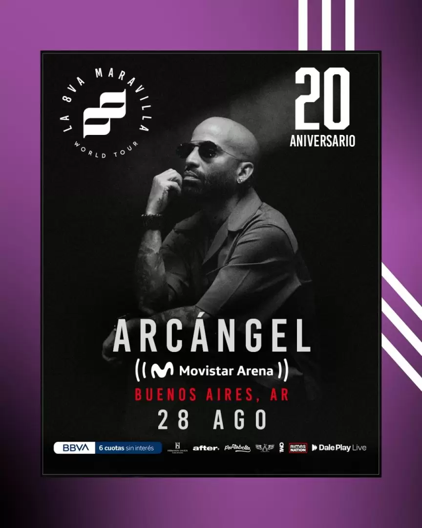 El reguetonero festeja sus 20 años de trayectoria en el Movistar Arena