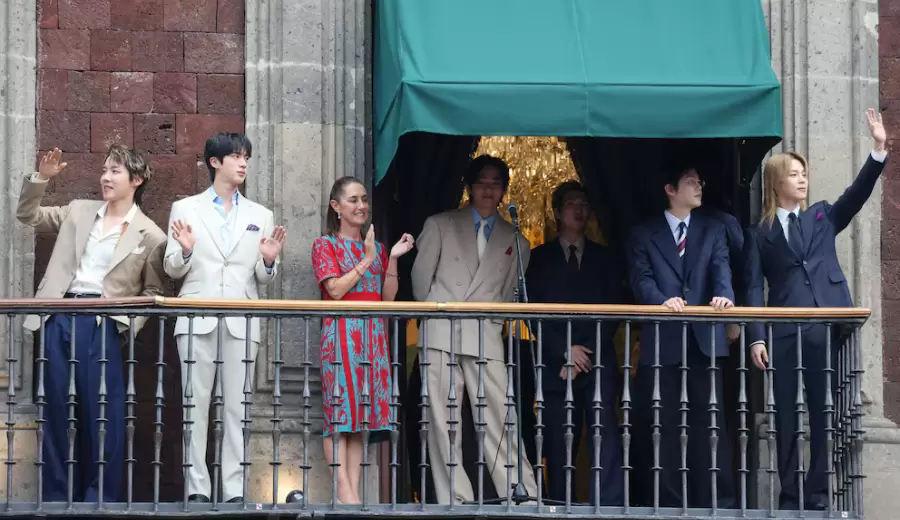 BTS con la presidenta de México