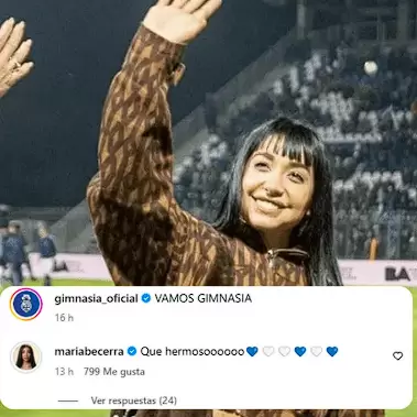 Becerra festejando triunfo de Gimnasia