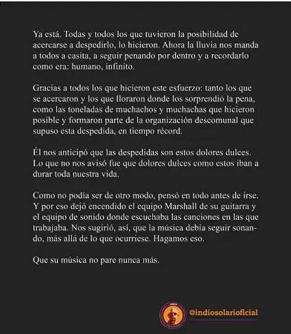 Comunicado oficial de los Fundamentalistas